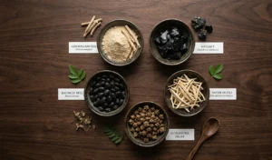 Ayurvedic herbs used in natural supplements for men’s energy and stamina