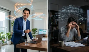 Comparison of high energy and low energy states linked to hormonal balance in men over 35