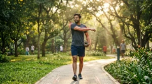 Regular exercise improving blood flow stamina and overall men’s wellness