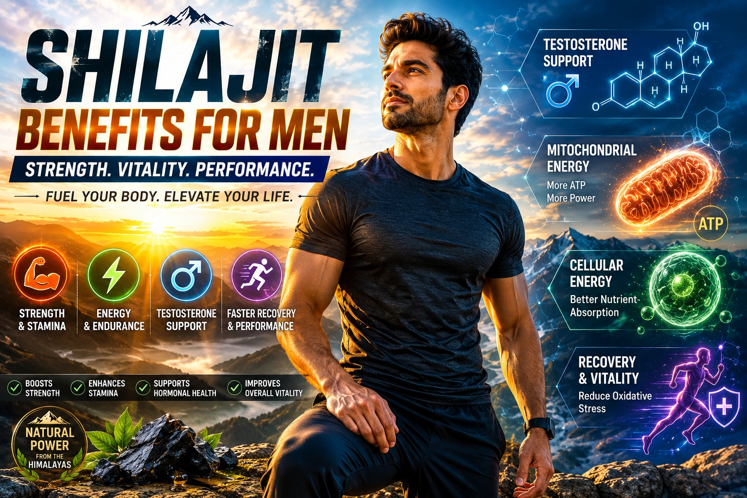 Benefits of Shilajit for Men Strength, Vitality and Performance Explained