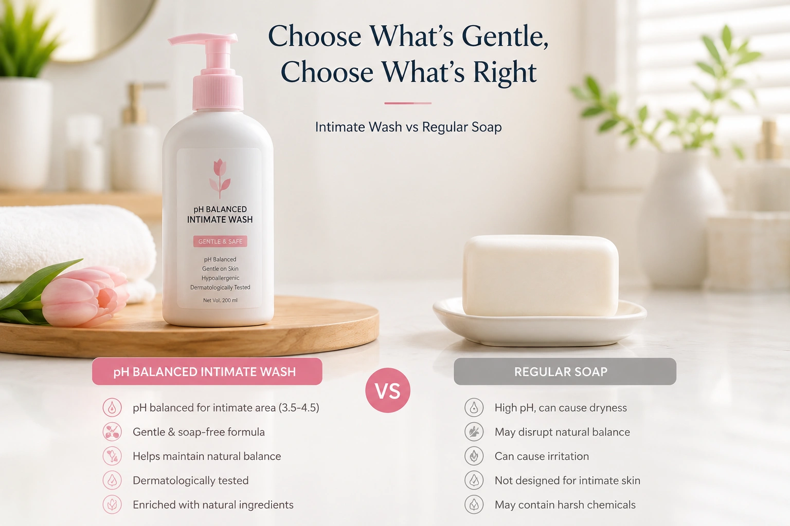 Intimate Wash vs Soap Which Is Better for Feminine Hygiene